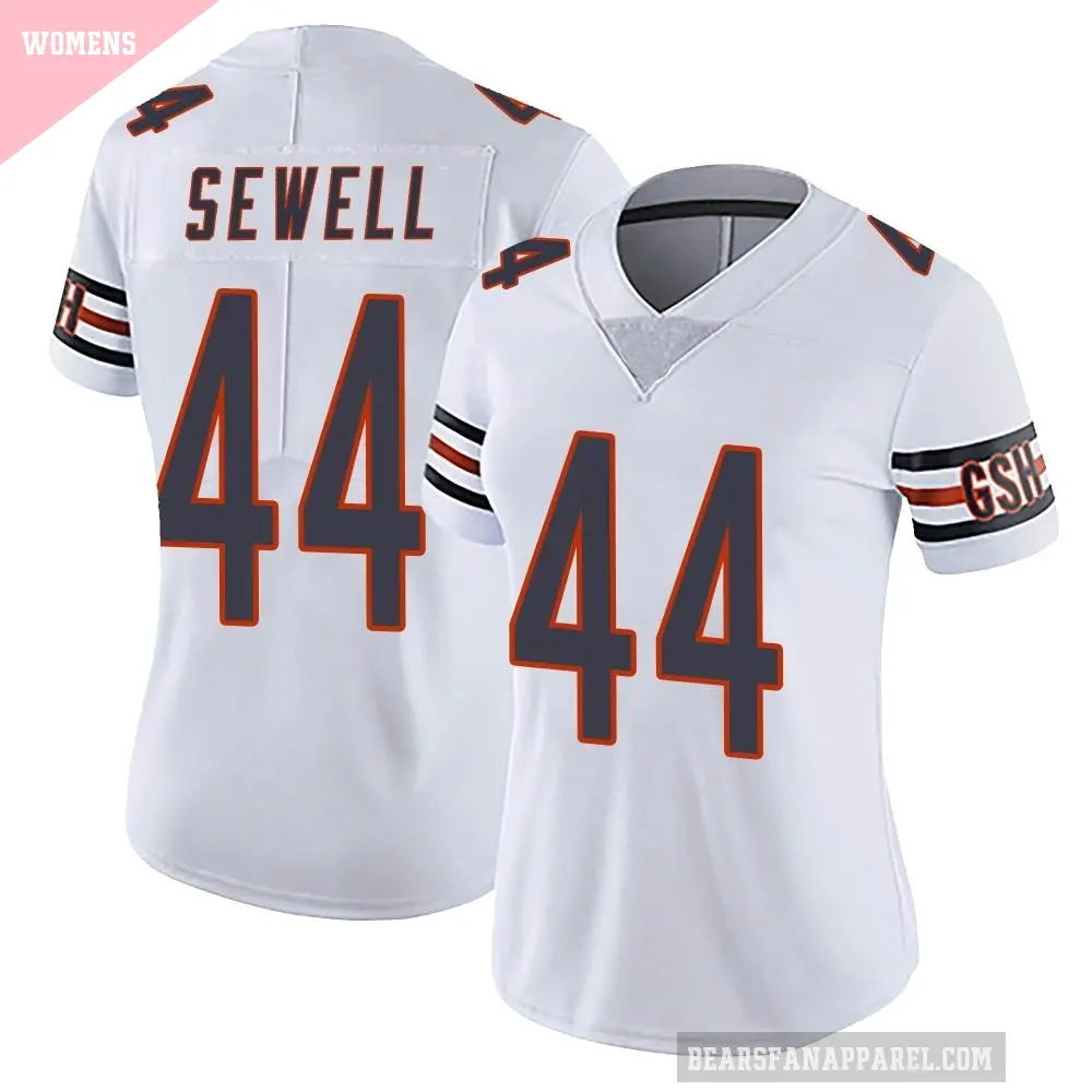 Women's Chicago Bears ＃44 Noah Sewell White Limited Vapor Untouchable Jersey
