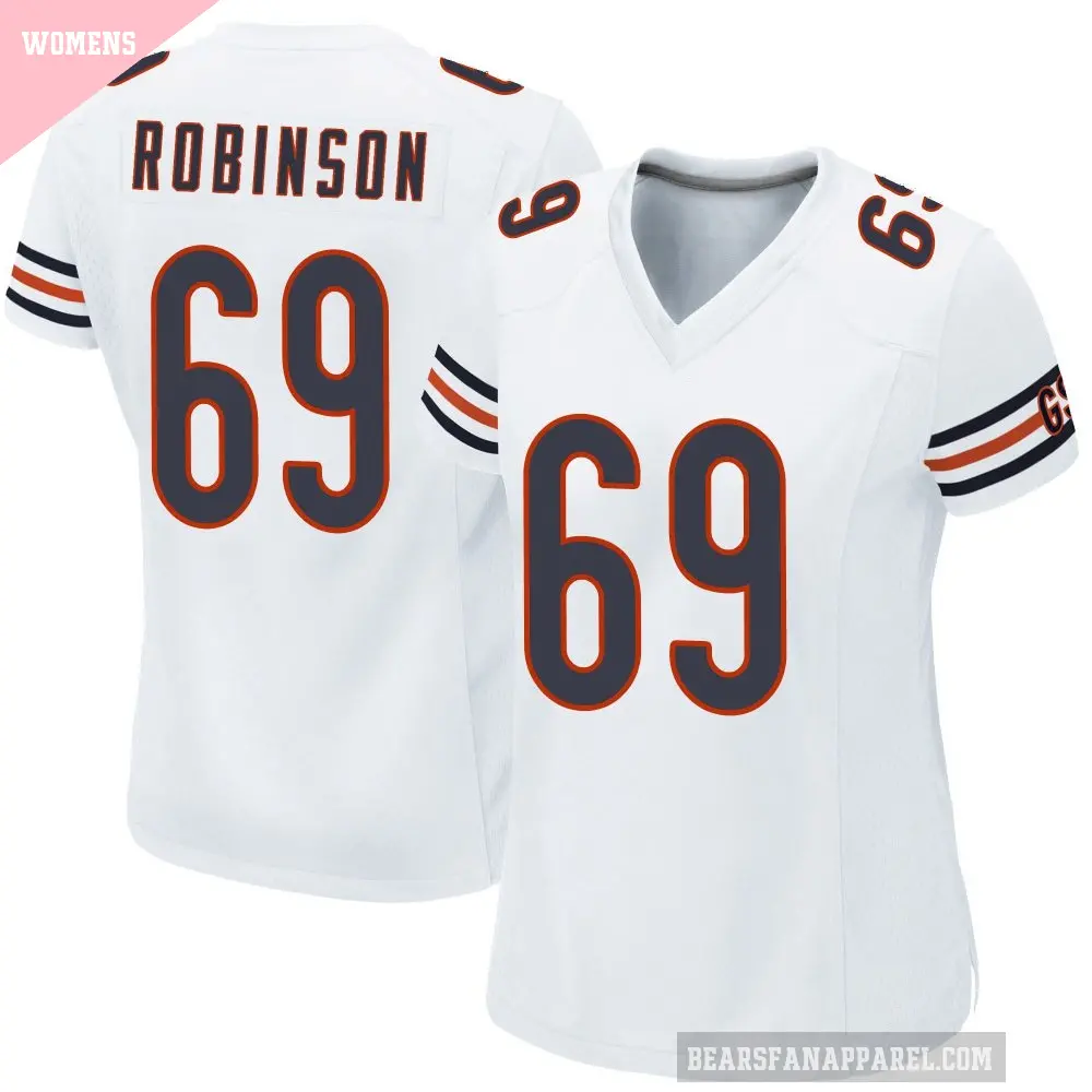 Women's Chicago Bears ＃69 Jereme Robinson White Game Jersey