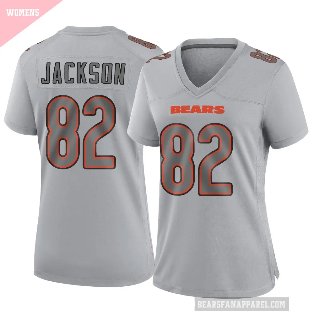 Women's Chicago Bears ＃82 John Jackson Gray Game Atmosphere Fashion Jersey