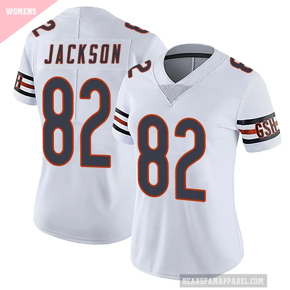 Women's Chicago Bears ＃82 John Jackson White Limited Vapor Untouchable Jersey
