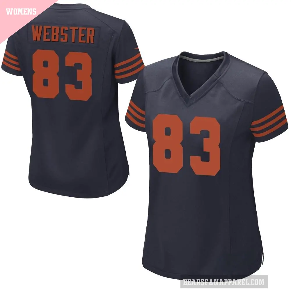 Women's Chicago Bears ＃83 Nsimba Webster Navy Blue Game Alternate Jersey