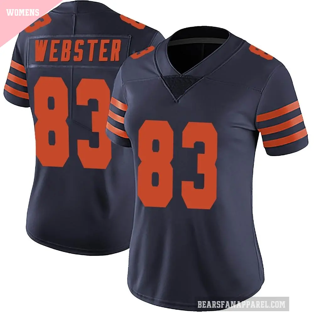 Women's Chicago Bears ＃83 Nsimba Webster Navy Blue Limited Alternate Vapor Untouchable Jersey