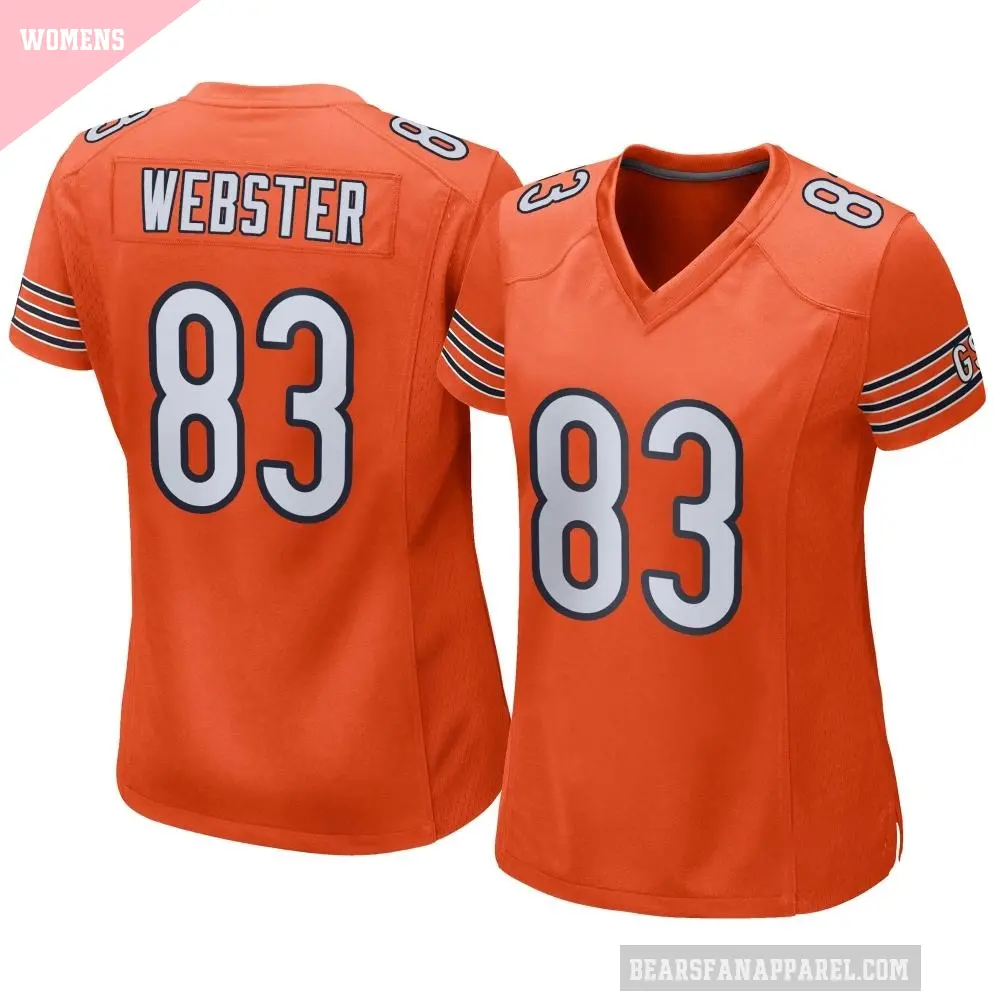 Women's Chicago Bears ＃83 Nsimba Webster Orange Game Alternate Jersey
