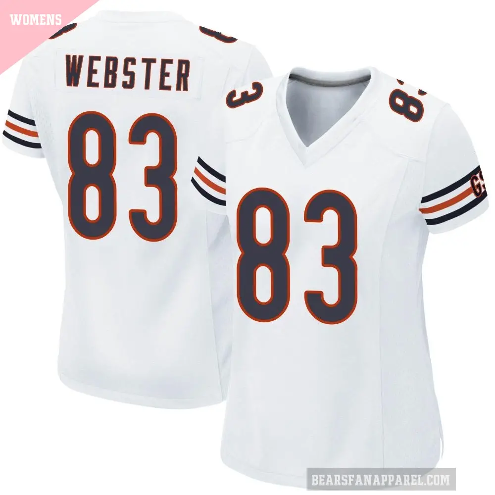 Women's Chicago Bears ＃83 Nsimba Webster White Game Jersey
