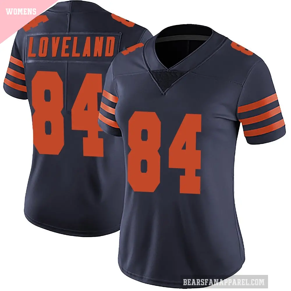 Women's Chicago Bears ＃84 Colston Loveland Navy Blue Limited Alternate Vapor Untouchable Jersey