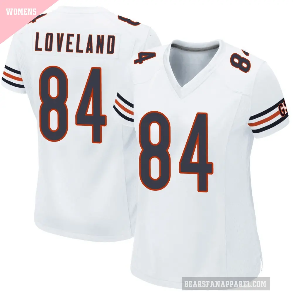 Women's Chicago Bears ＃84 Colston Loveland White Game Jersey