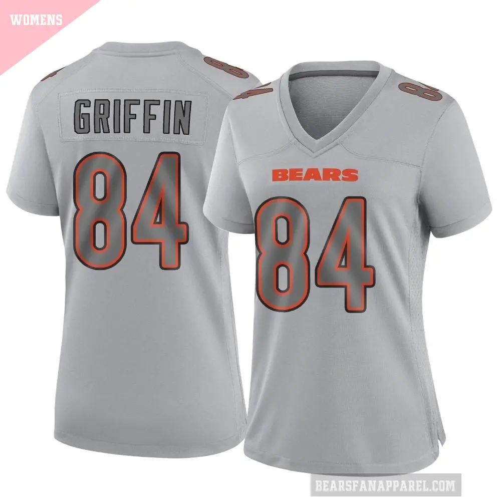 Women's Chicago Bears ＃84 Ryan Griffin Gray Game Atmosphere Fashion Jersey