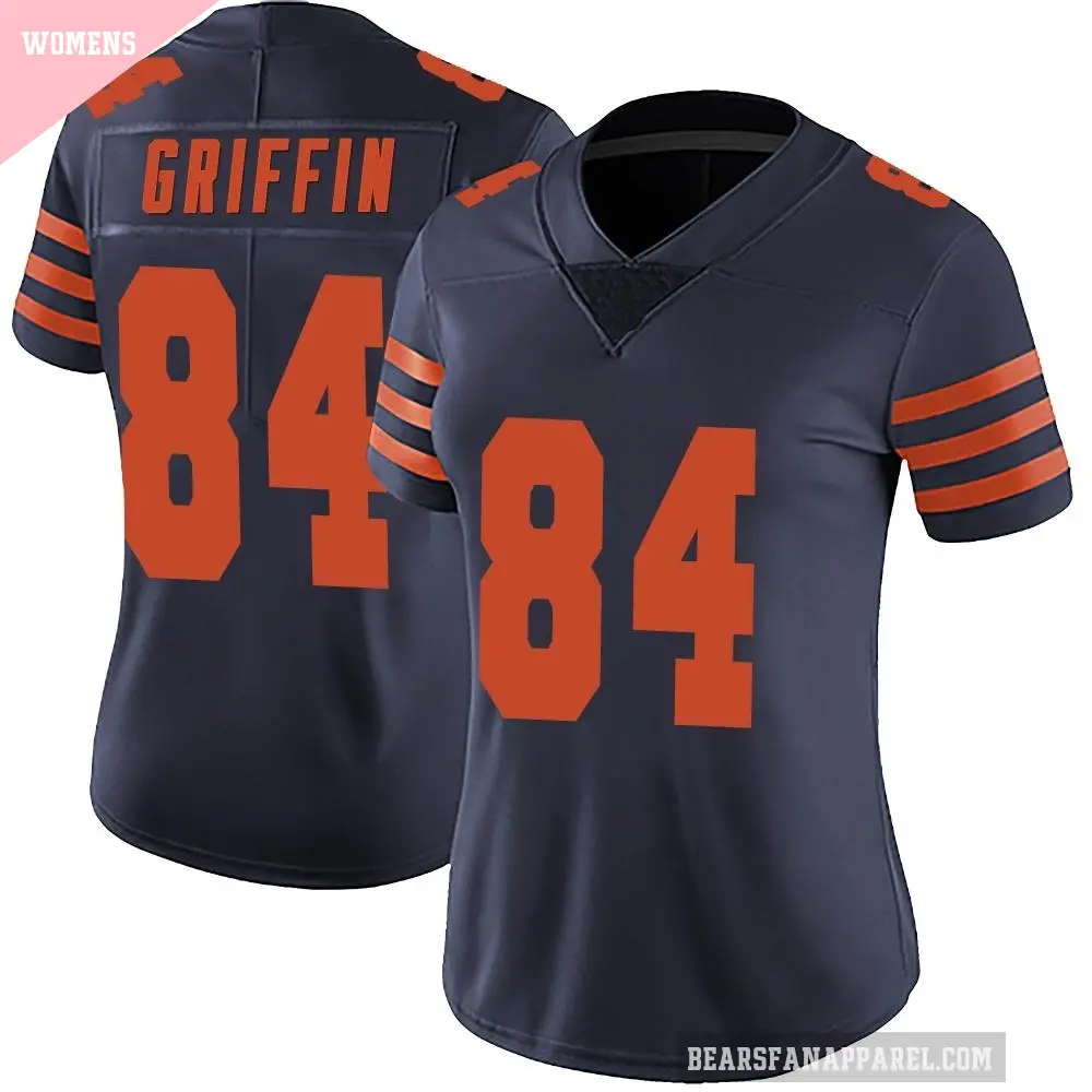 Women's Chicago Bears ＃84 Ryan Griffin Navy Blue Limited Alternate Vapor Untouchable Jersey