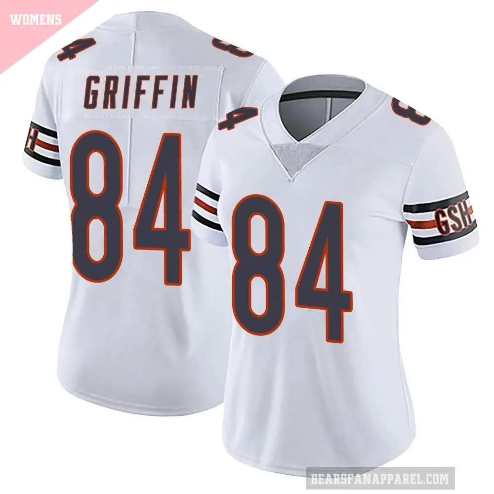 Women's Chicago Bears ＃84 Ryan Griffin White Limited Vapor Untouchable Jersey
