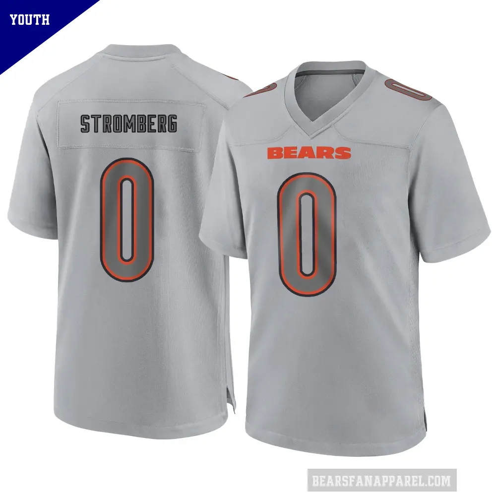 Youth Chicago Bears ＃0 Ricky Stromberg Gray Game Atmosphere Fashion Jersey