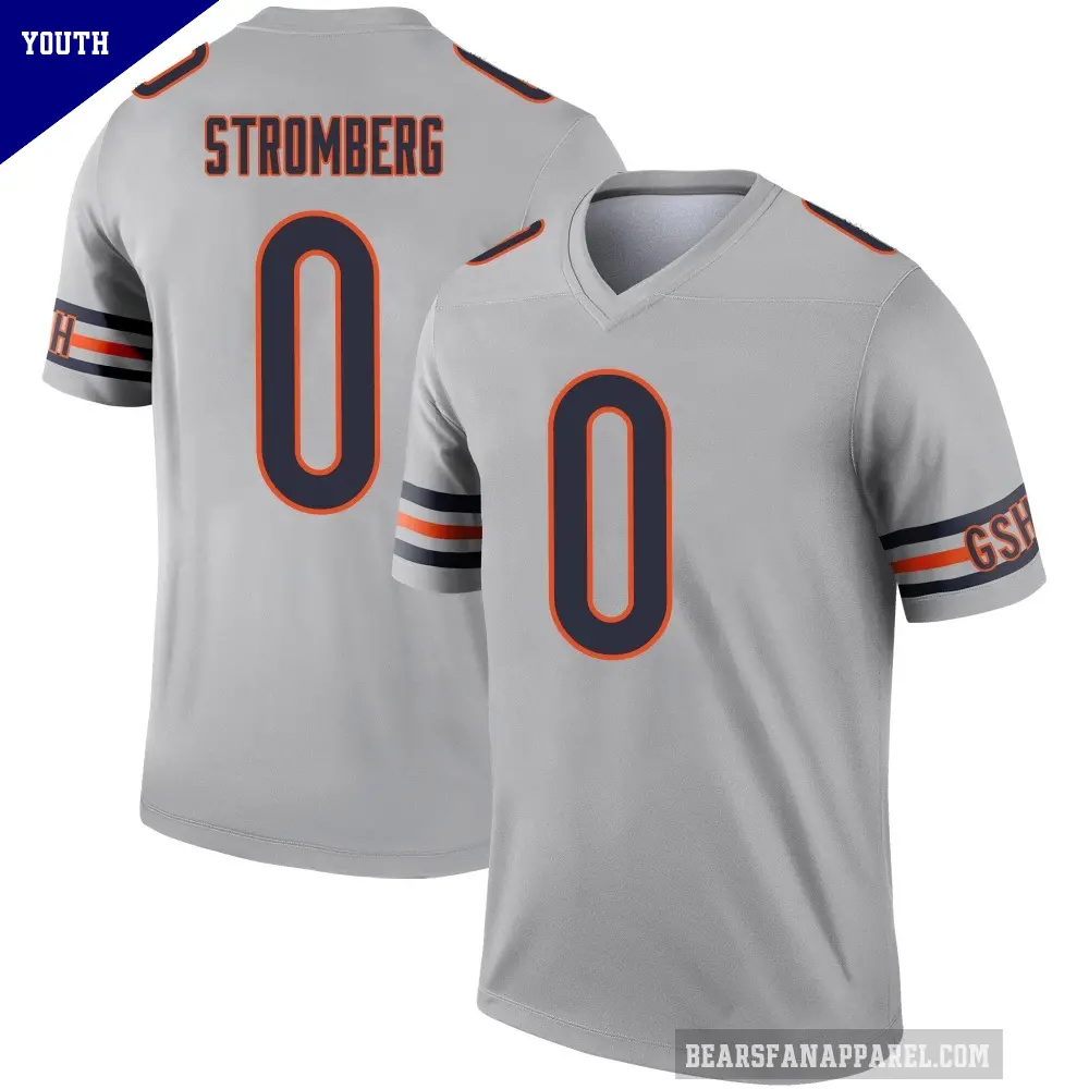 Youth Chicago Bears ＃0 Ricky Stromberg Legend Inverted Silver Jersey