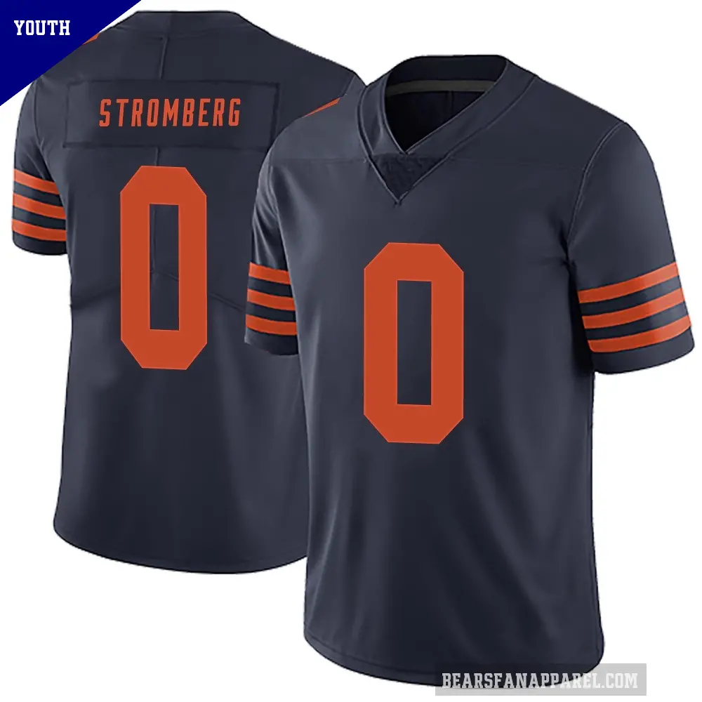 Youth Chicago Bears ＃0 Ricky Stromberg Navy Blue Limited Alternate Vapor Untouchable Jersey