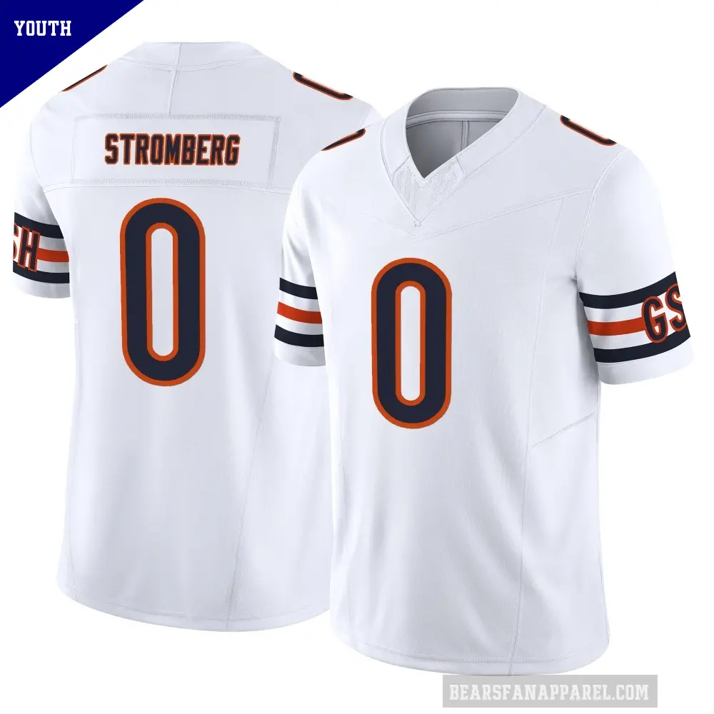 Youth Chicago Bears ＃0 Ricky Stromberg White Limited Vapor F.U.S.E. Jersey