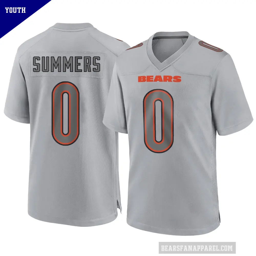Youth Chicago Bears ＃0 Ty Summers Gray Game Atmosphere Fashion Jersey