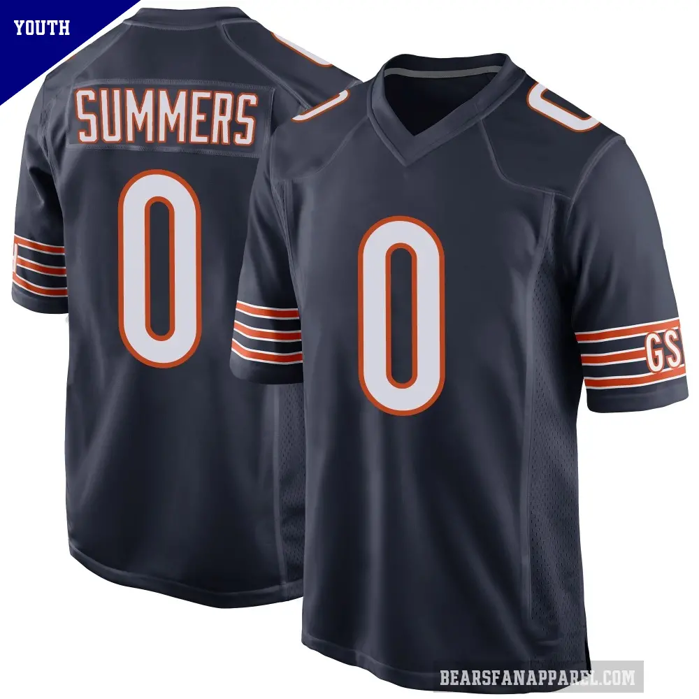Youth Chicago Bears ＃0 Ty Summers Navy Game Team Color Jersey