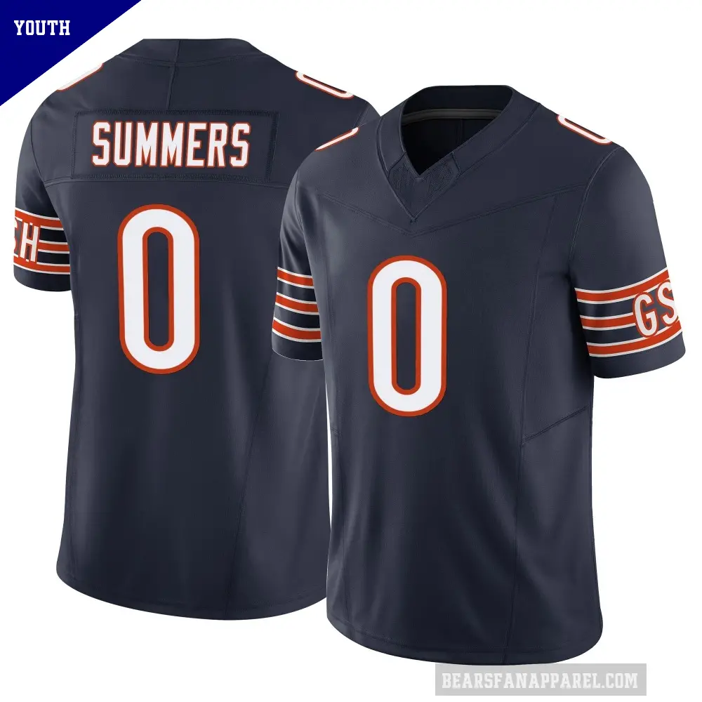 Youth Chicago Bears ＃0 Ty Summers Navy Limited Vapor F.U.S.E. Jersey