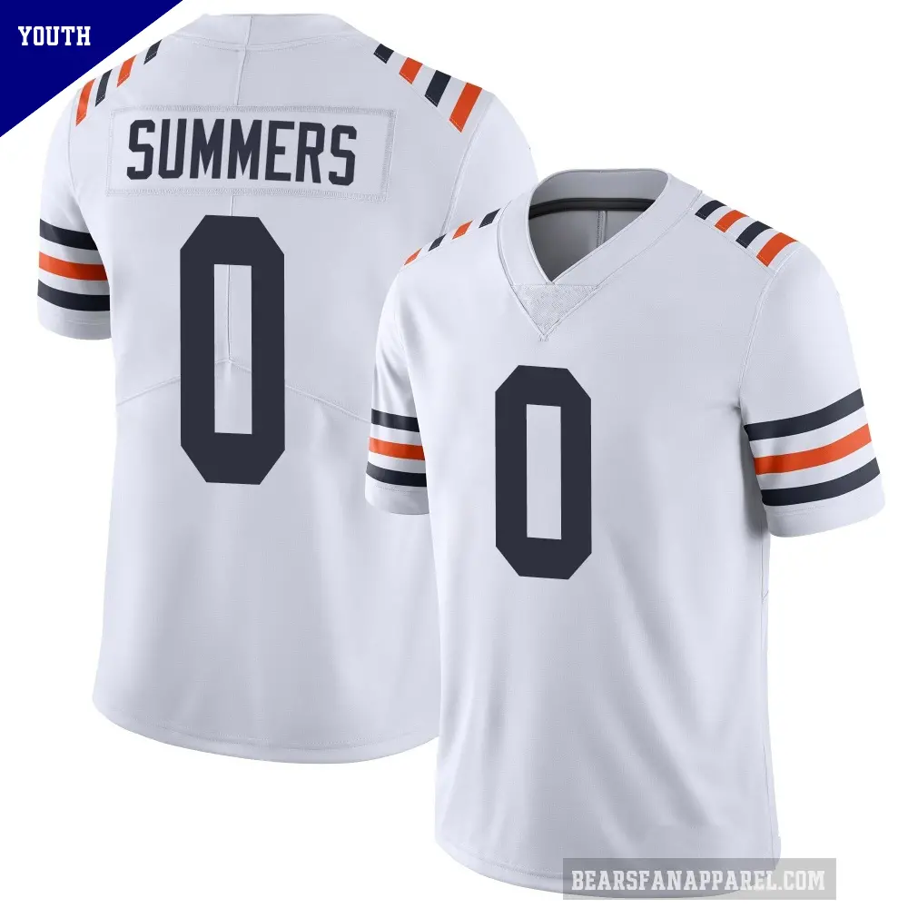 Youth Chicago Bears ＃0 Ty Summers White Limited Alternate Classic Vapor Jersey