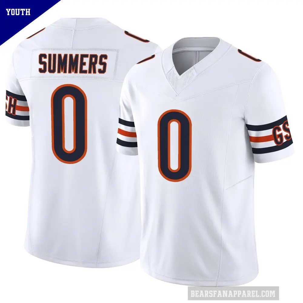 Youth Chicago Bears ＃0 Ty Summers White Limited Vapor F.U.S.E. Jersey