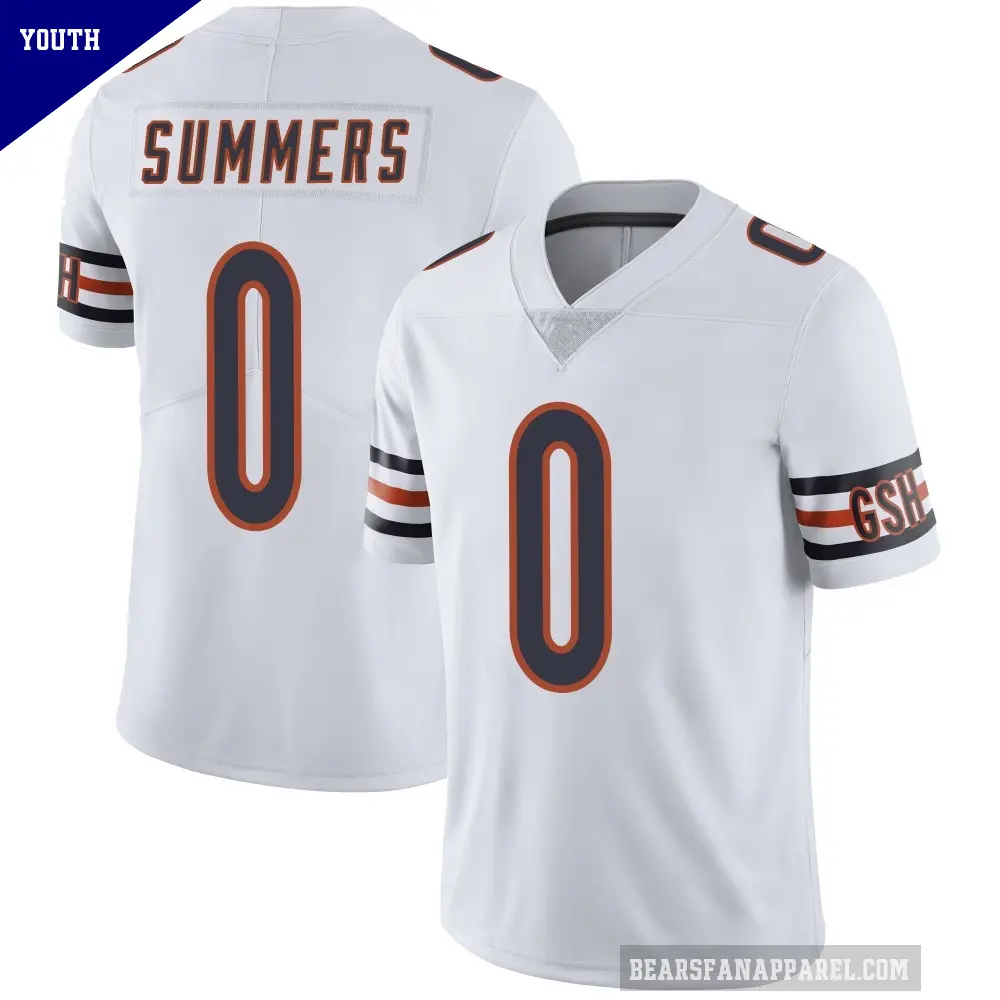 Youth Chicago Bears ＃0 Ty Summers White Limited Vapor Untouchable Jersey