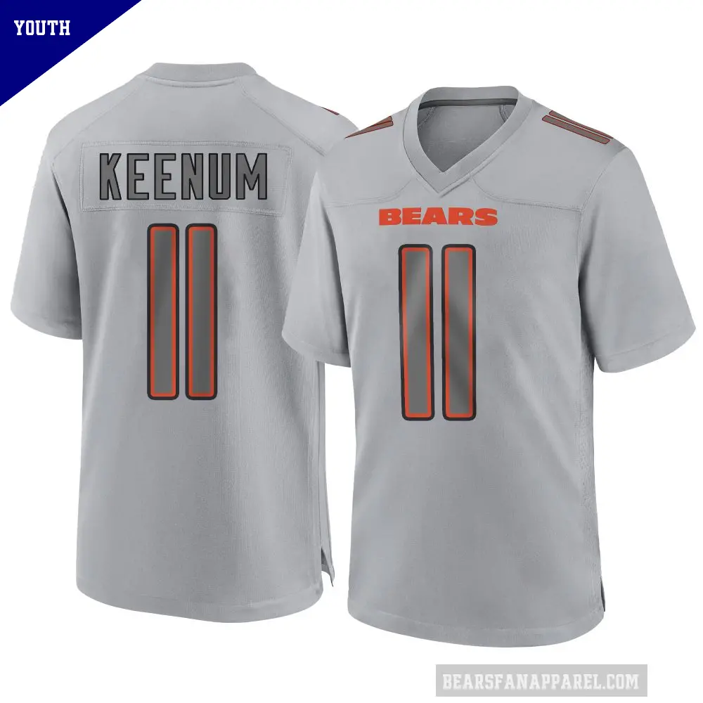 Youth Chicago Bears ＃11 Case Keenum Gray Game Atmosphere Fashion Jersey