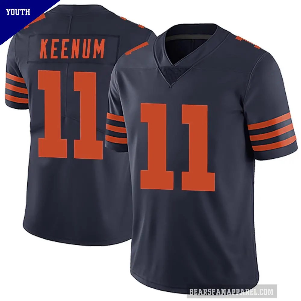Youth Chicago Bears ＃11 Case Keenum Navy Blue Limited Alternate Vapor Untouchable Jersey