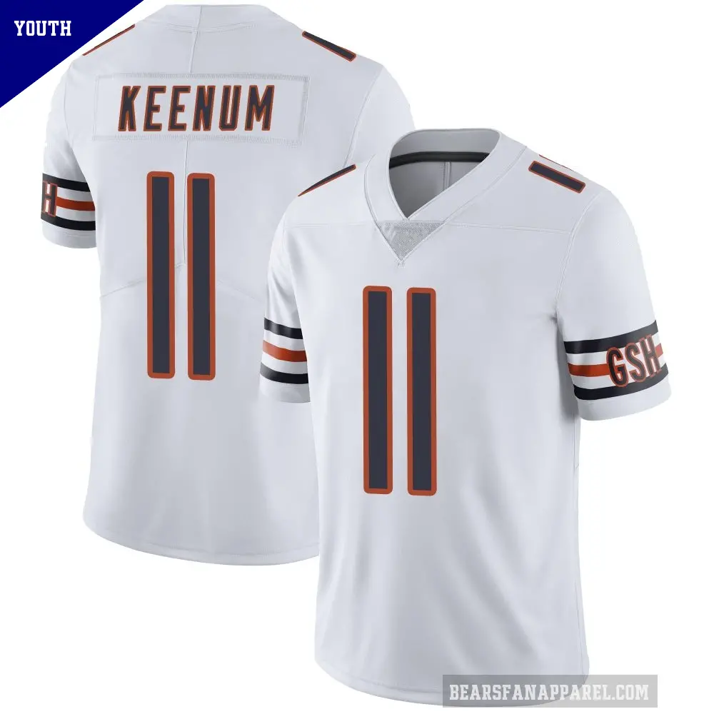 Youth Chicago Bears ＃11 Case Keenum White Limited Vapor Untouchable Jersey