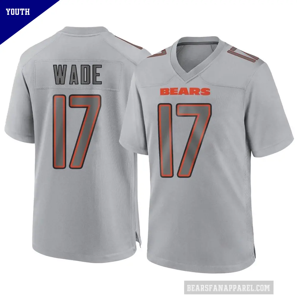 Youth Chicago Bears ＃17 Barrington Wade Gray Game Atmosphere Fashion Jersey