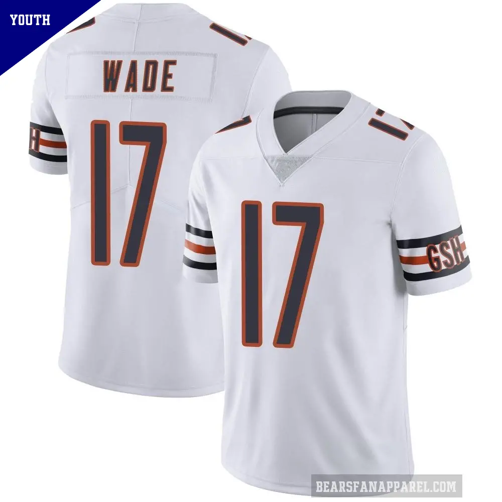 Youth Chicago Bears ＃17 Barrington Wade White Limited Vapor Untouchable Jersey