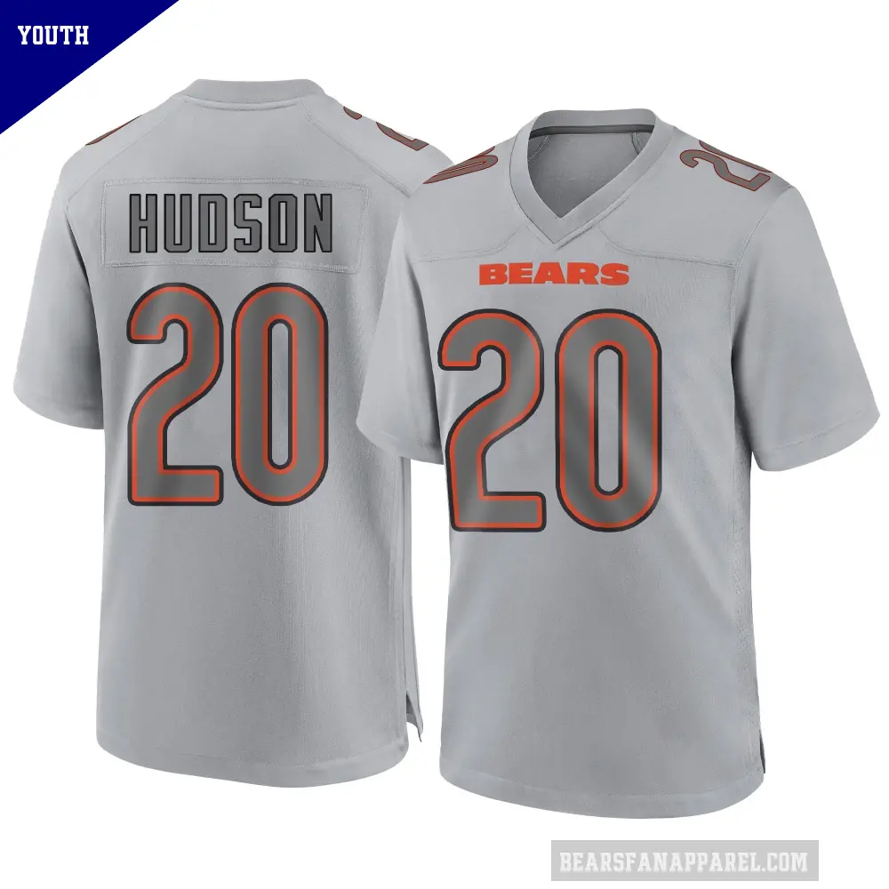 Youth Chicago Bears ＃20 Kyron Hudson Gray Game Atmosphere Fashion Jersey