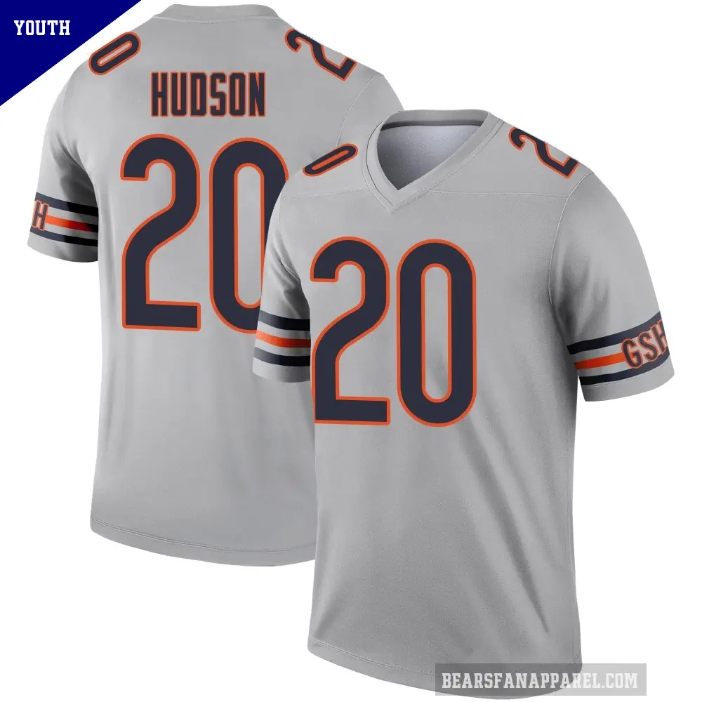 Youth Chicago Bears ＃20 Kyron Hudson Legend Inverted Silver Jersey