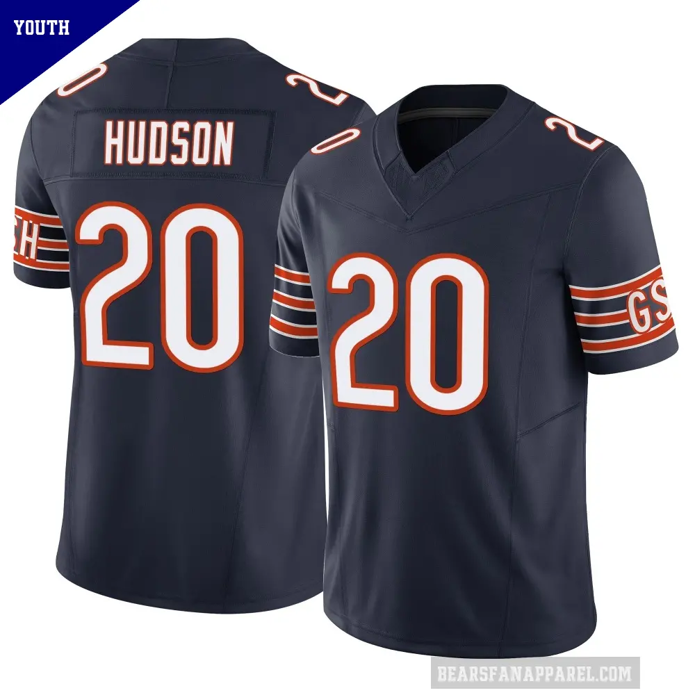 Youth Chicago Bears ＃20 Kyron Hudson Navy Limited Vapor F.U.S.E. Jersey