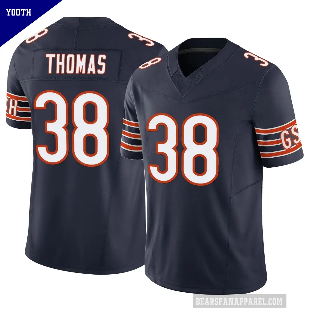 Youth Chicago Bears ＃38 Skyler Thomas Navy Limited Vapor F.U.S.E. Jersey