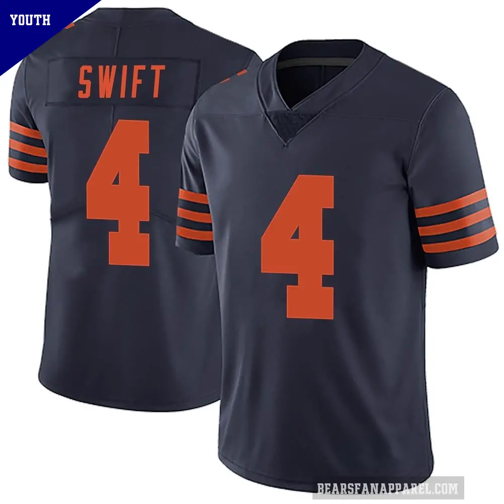 Youth Chicago Bears ＃4 D'Andre Swift Navy Blue Limited Alternate Vapor Untouchable Jersey