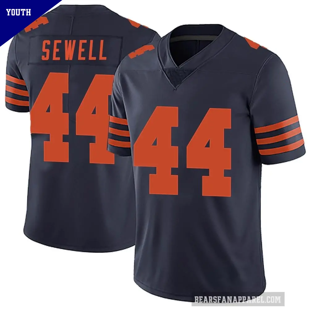 Youth Chicago Bears ＃44 Noah Sewell Navy Blue Limited Alternate Vapor Untouchable Jersey