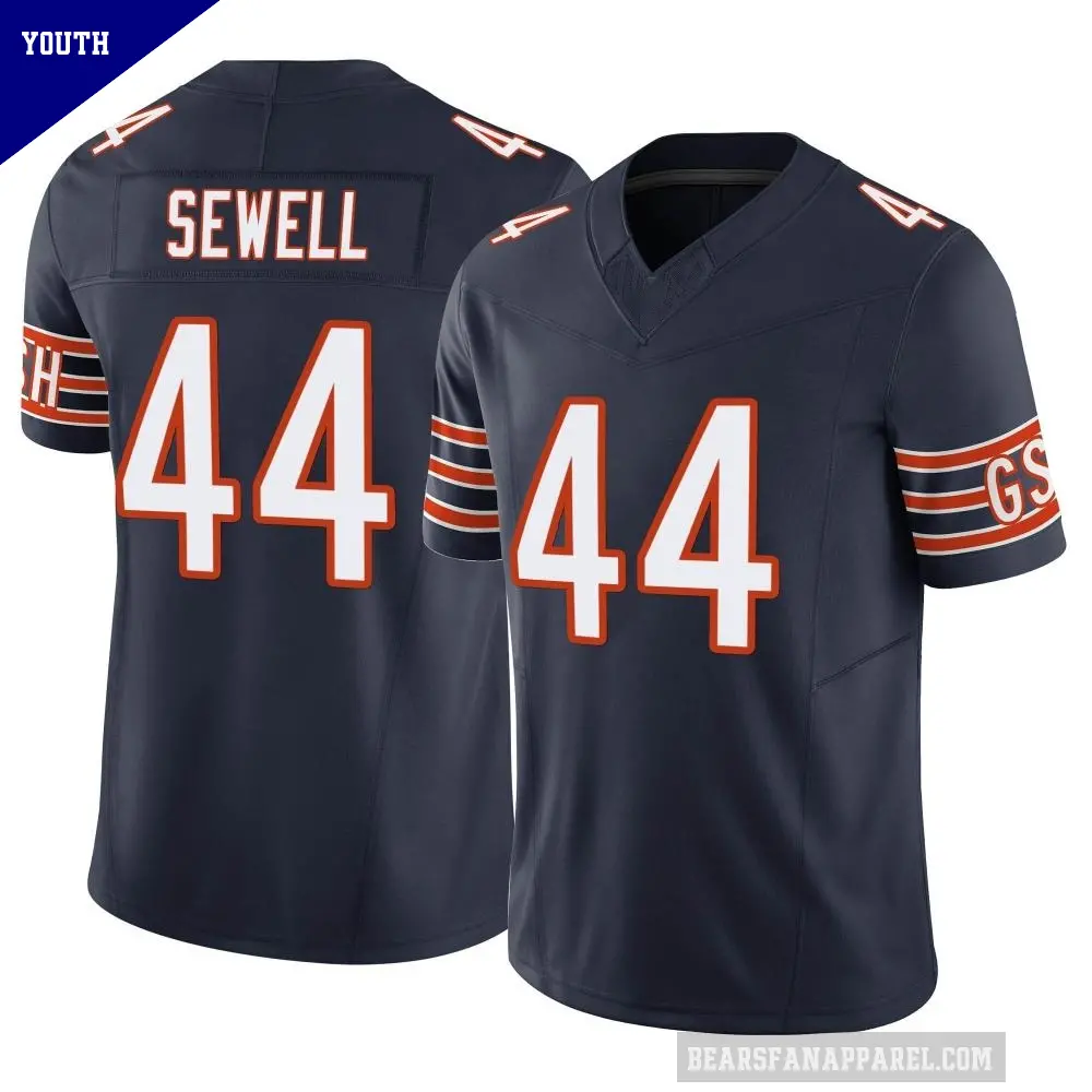 Youth Chicago Bears ＃44 Noah Sewell Navy Limited Vapor F.U.S.E. Jersey