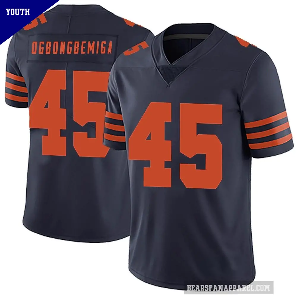 Youth Chicago Bears ＃45 Amen Ogbongbemiga Navy Blue Limited Alternate Vapor Untouchable Jersey