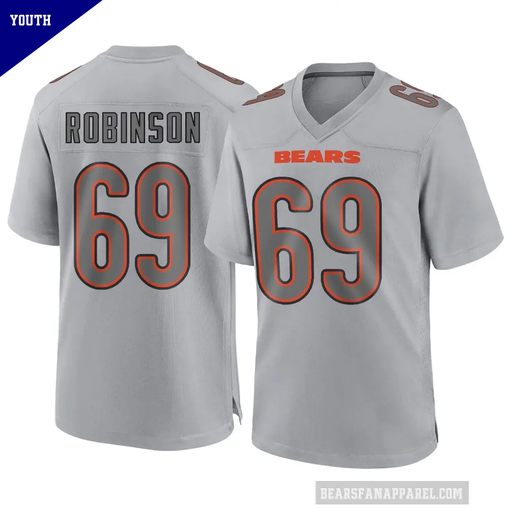 Youth Chicago Bears ＃69 Jereme Robinson Gray Game Atmosphere Fashion Jersey