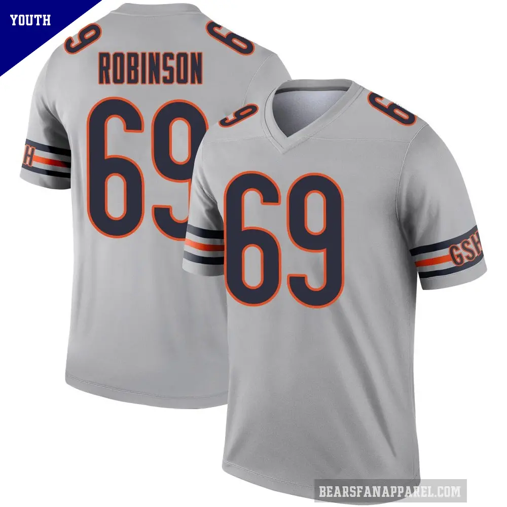 Youth Chicago Bears ＃69 Jereme Robinson Legend Inverted Silver Jersey