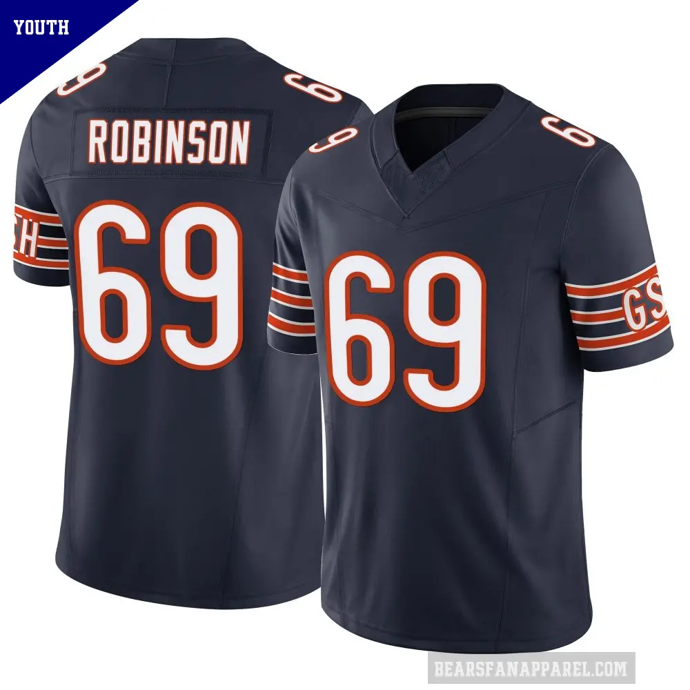 Youth Chicago Bears ＃69 Jereme Robinson Navy Limited Vapor F.U.S.E. Jersey