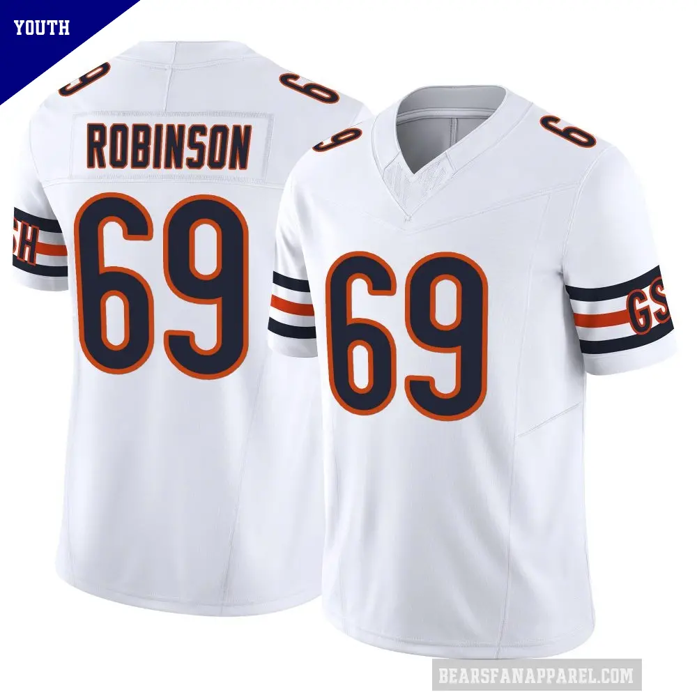 Youth Chicago Bears ＃69 Jereme Robinson White Limited Vapor F.U.S.E. Jersey