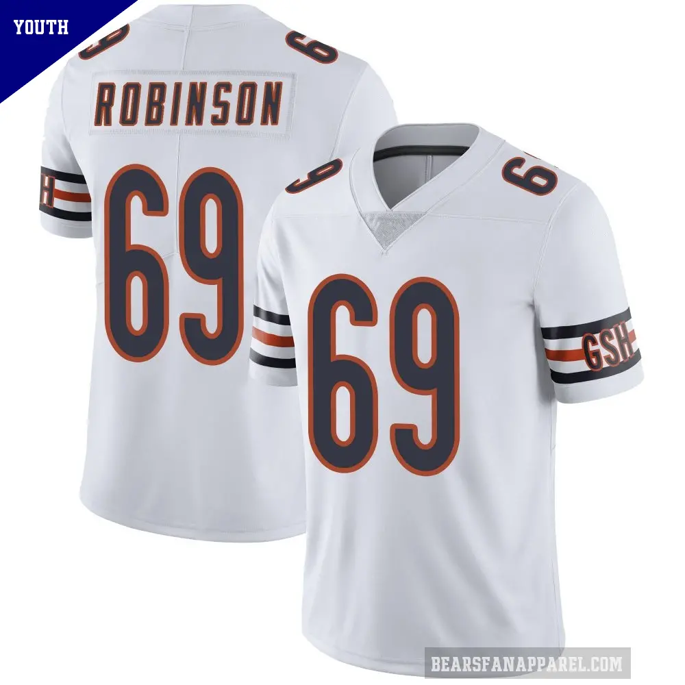 Youth Chicago Bears ＃69 Jereme Robinson White Limited Vapor Untouchable Jersey
