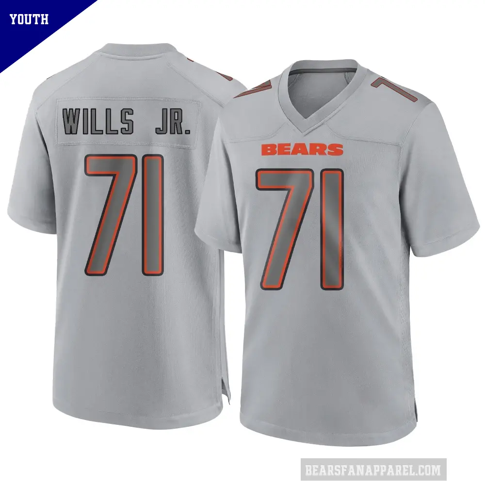 Youth Chicago Bears ＃71 Jedrick Wills Jr. Gray Game Atmosphere Fashion Jersey