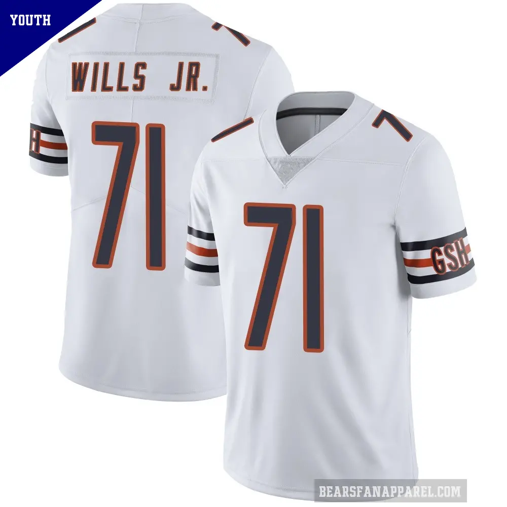 Youth Chicago Bears ＃71 Jedrick Wills Jr. White Limited Vapor Untouchable Jersey