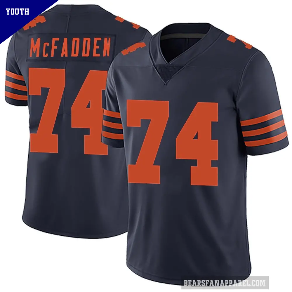 Youth Chicago Bears ＃74 Jordan McFadden Navy Blue Limited Alternate Vapor Untouchable Jersey