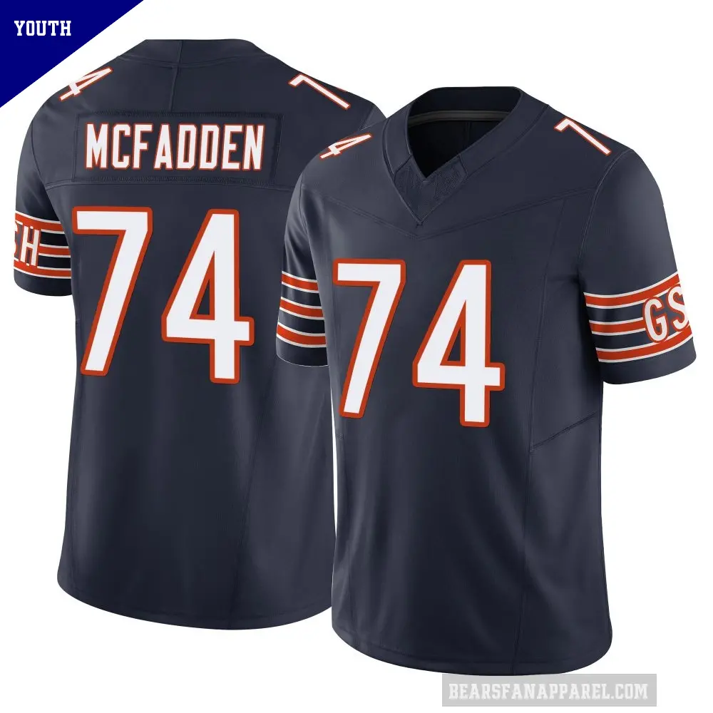 Youth Chicago Bears ＃74 Jordan McFadden Navy Limited Vapor F.U.S.E. Jersey