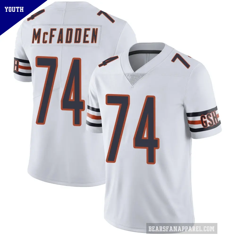 Youth Chicago Bears ＃74 Jordan McFadden White Limited Vapor Untouchable Jersey