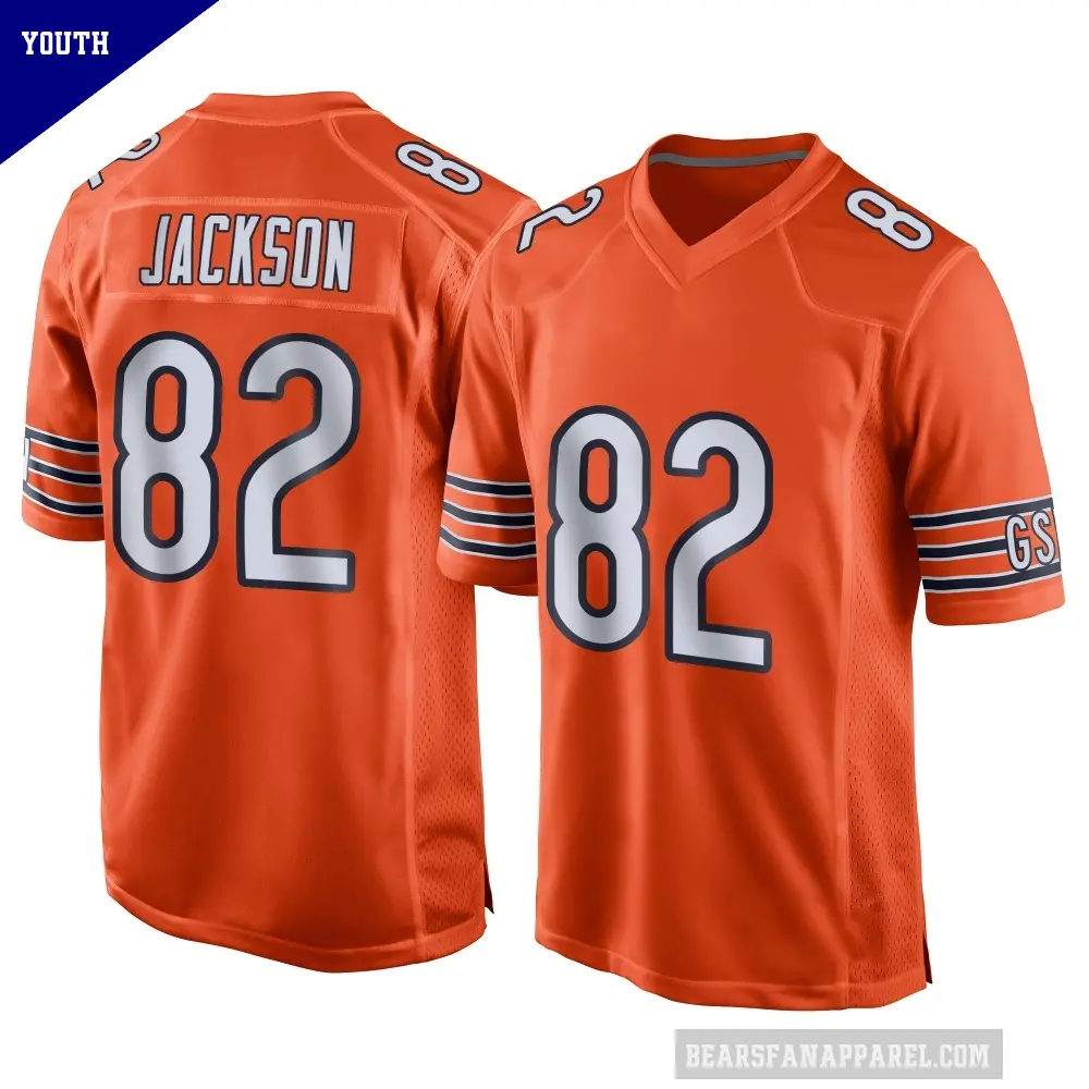 Youth Chicago Bears ＃82 John Jackson Orange Game Alternate Jersey