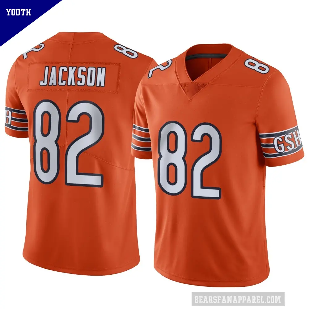 Youth Chicago Bears ＃82 John Jackson Orange Limited Alternate Vapor Jersey