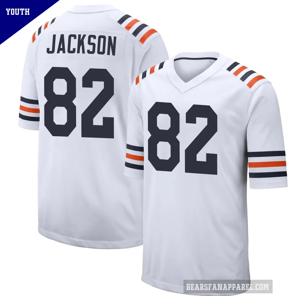 Youth Chicago Bears ＃82 John Jackson White Game Alternate Classic Jersey