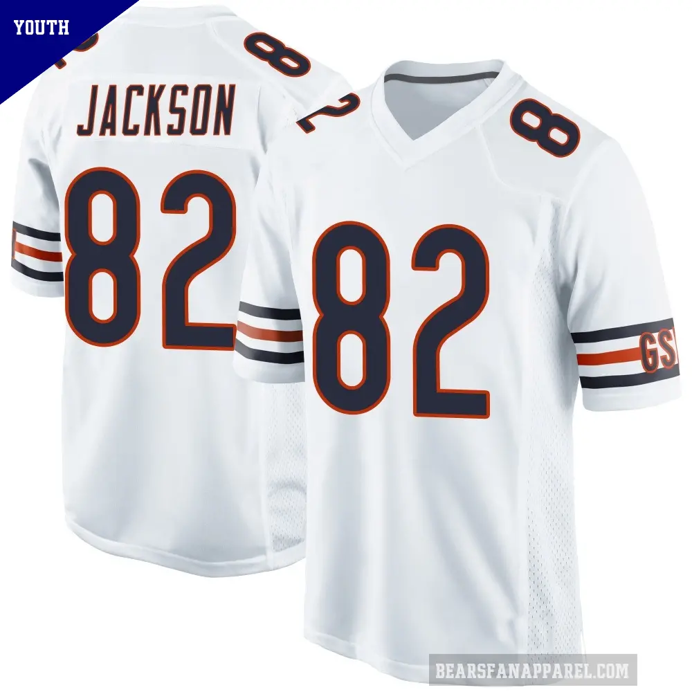 Youth Chicago Bears ＃82 John Jackson White Game Jersey